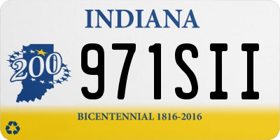 IN license plate 971SII
