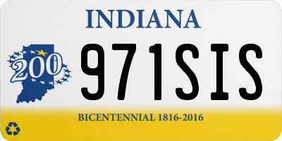 IN license plate 971SIS