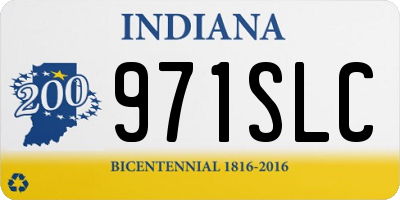 IN license plate 971SLC