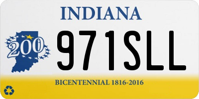 IN license plate 971SLL