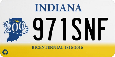 IN license plate 971SNF