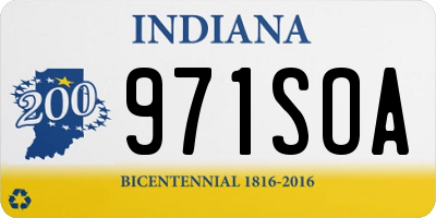 IN license plate 971SOA