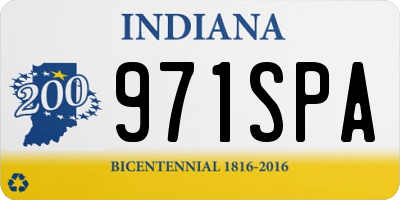 IN license plate 971SPA