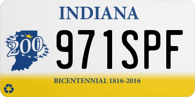 IN license plate 971SPF