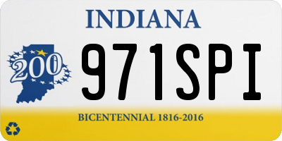 IN license plate 971SPI
