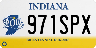 IN license plate 971SPX