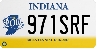 IN license plate 971SRF