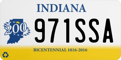 IN license plate 971SSA