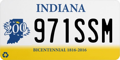 IN license plate 971SSM