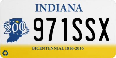 IN license plate 971SSX