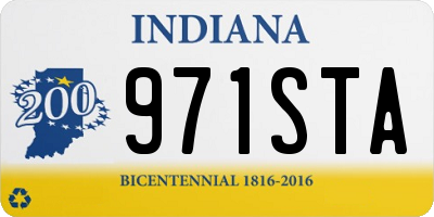 IN license plate 971STA