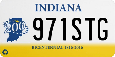 IN license plate 971STG