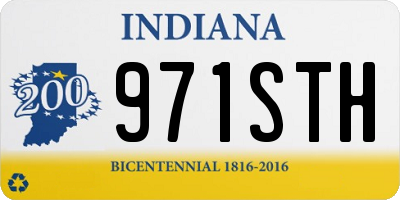 IN license plate 971STH
