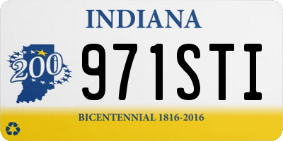 IN license plate 971STI