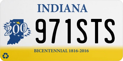 IN license plate 971STS