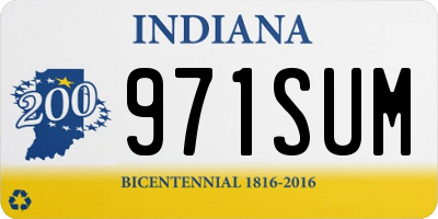 IN license plate 971SUM