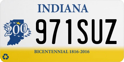IN license plate 971SUZ
