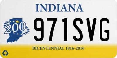 IN license plate 971SVG