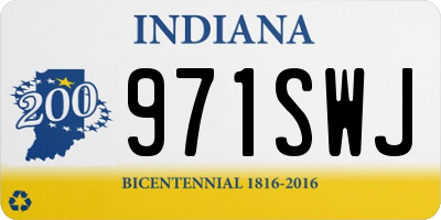 IN license plate 971SWJ