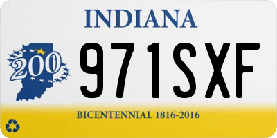 IN license plate 971SXF