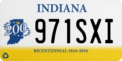 IN license plate 971SXI