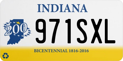 IN license plate 971SXL