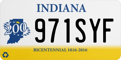 IN license plate 971SYF