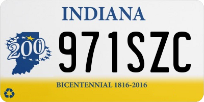 IN license plate 971SZC