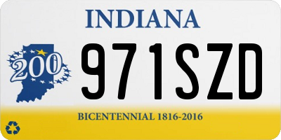 IN license plate 971SZD