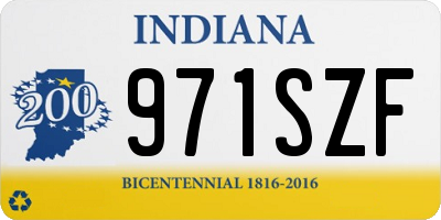 IN license plate 971SZF