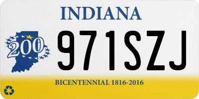 IN license plate 971SZJ