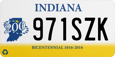 IN license plate 971SZK