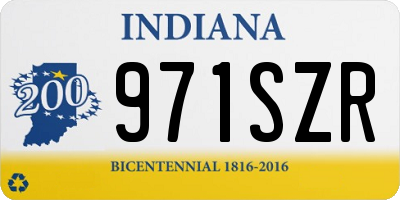 IN license plate 971SZR