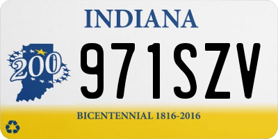 IN license plate 971SZV