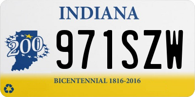 IN license plate 971SZW