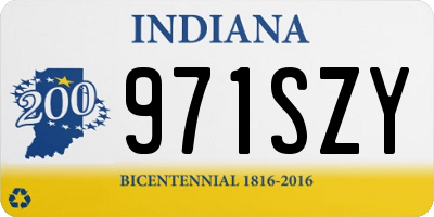 IN license plate 971SZY