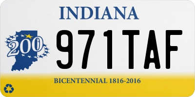 IN license plate 971TAF