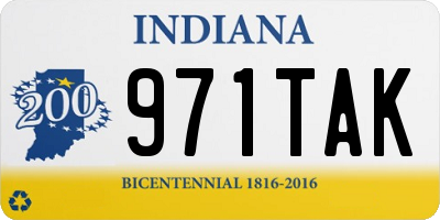 IN license plate 971TAK