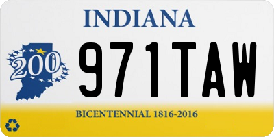 IN license plate 971TAW