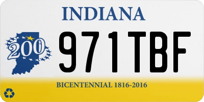 IN license plate 971TBF