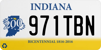 IN license plate 971TBN