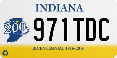 IN license plate 971TDC