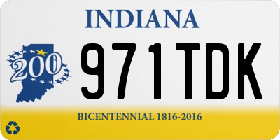 IN license plate 971TDK
