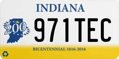 IN license plate 971TEC