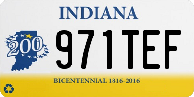 IN license plate 971TEF