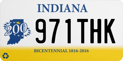 IN license plate 971THK