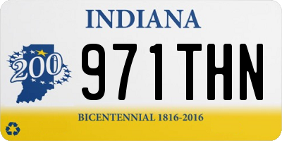 IN license plate 971THN