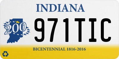 IN license plate 971TIC