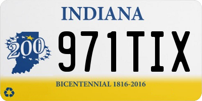 IN license plate 971TIX