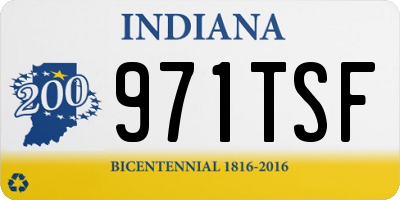 IN license plate 971TSF